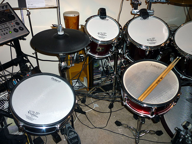 Roland PD-125 and Jobeky 12 inch Stealth Snare Drum in Red Sparkle