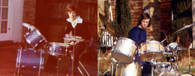 Graham Collins 1976 and 1977 Dely Rey and Beverley Drum Kits
