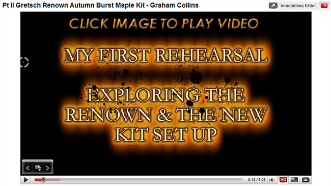 Part II Gretsch Renown Autumn Burst Maple Kit - Graham Collins
